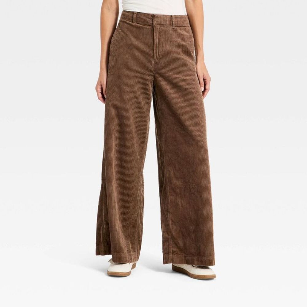 Universal Thread Wide-Leg Corduroy Pants in Brown